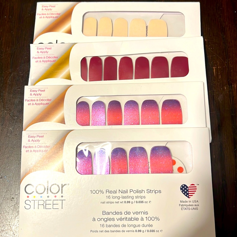 x4 COLOR STREET Nail Polish Strips!